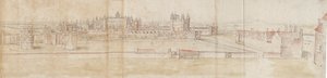 Hampton Court Palace dal nord da Anthonis van den Wyngaerde