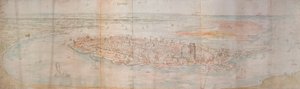 Veduta panoramica di Dordrecht da un punto elevato a ovest, 1545 da Anthonis van den Wyngaerde