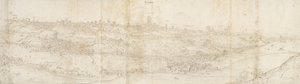 Veduta panoramica di Segovia da est, c1560-1570