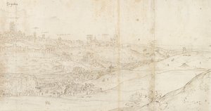 Veduta panoramica di Segovia da est da Anthonis van den Wyngaerde