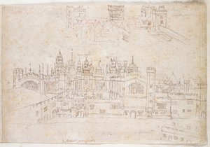 Studi del Palazzo di Oatlands e Hampton Court, c.1544 da Anthonis van den Wyngaerde
