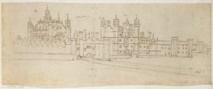 La Cappella e il Portone di Hampton Court, c.1544 da Anthonis van den Wyngaerde