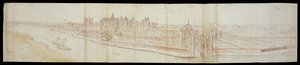 Veduta di Hampton Court Palace dal sud, con il fiume in primo piano, 1558 da Anthonis van den Wyngaerde