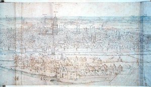 Veduta di Utrecht da Anthonis van den Wyngaerde