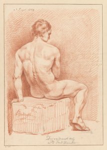 Nudo maschile seduto, visto da dietro (3º premio 1769) da Anthony Andriessen