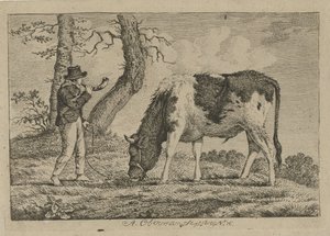 Pastore con mucca (Studies van koeien, schapen en geiten)