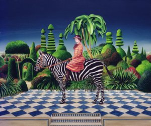 Signora su una zebra da Anthony Southcombe