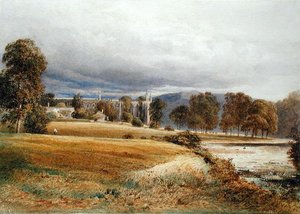 Abbazia di Bolton dal fiume Wharfe, vista sud, c.1825 da Anthony Vandyke Copley Fielding