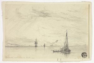 Dunbarton vista dal Clyde da Anthony Vandyke Copley Fielding