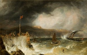 Barca postale che entra nel porto, 1855 da Anthony Vandyke Copley Fielding