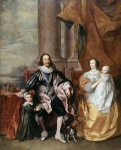 Carlo I, Regina Enrichetta e Due dei loro Figli Maggiori da Anthony van (follower of) Dyck