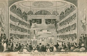 Vista interna del Teatro Reale, Drury Lane, Londra da Anthony van Assen