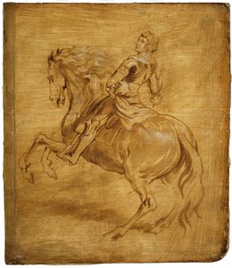 Un uomo a cavallo da Anthony van Dyck