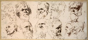 Undici studi di teste da Anthony van Dyck