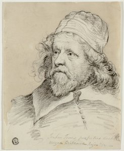 Inigo Jones (recto); Schizzo di testa femminile (verso) da Anthony van Dyck