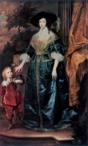 Regina Enrichetta Maria e il suo nano Sir Jeffrey Hudson, c1633, 1927 da Anthony van Dyck