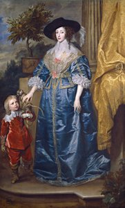 Regina Enrichetta Maria con Sir Jeffrey Hudson da Anthony van Dyck