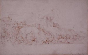La Torre di Ypres, Rye, vista da sud da Anthony van Dyck