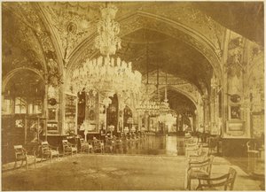 Talar-i Muzeh, anche chiamato Talar-i Salam (Sala delle Udienze), Palazzo di Golestan, Teheran da Antoin Sevruguin