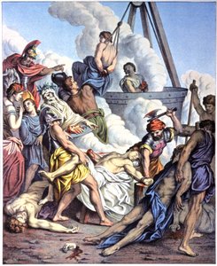 Martirio dei Maccabei, metà del XIX secolo (illustrazione) da Antoine (after) Dieu