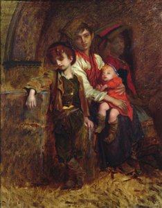 Una famiglia di contadini da Antoine Auguste Ernest Herbert or Hebert