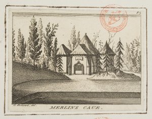 Veduta della Grotta di Merlino, Kew Gardens, illustrazione da 