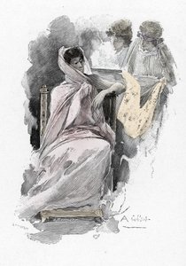 Odissea di Omero: Penelope e i suoi seguaci Illustrazione di Antoine Calbet per 