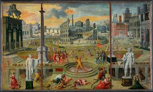 Il massacro del Triumvirato. Allusione alla ... da Antoine Caron