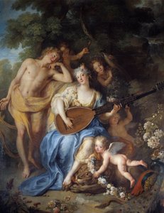 (dettaglio) Ritratto della Duchessa di Villars, nata Angelique de Varangeville da Antoine Coypel