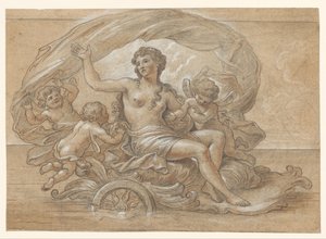 Galatea sul suo carro marino da Antoine Coypel