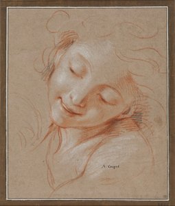 Ragazza sorridente, con la testa inclinata verso la spalla sinistra da Antoine Coypel