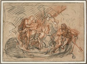 Orfeo sul fiume Stige da Antoine Coypel