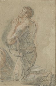 Uomo inginocchiato visto di lato da Antoine François Callet