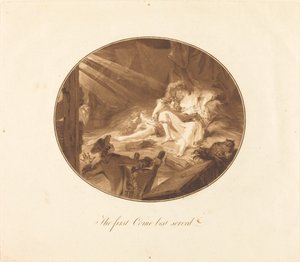 Chi primo arriva meglio alloggia da Antoine François Sergent after Augustin de Saint Aubin