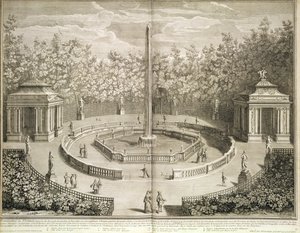 Fontaine des Domes, Versailles, c.1715 (incisione) da Antoine Herriset