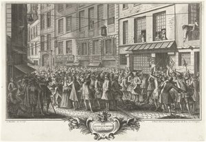 La Rue Quinquempoix, 1720 da Antoine Humblot