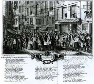 Rue Quinquempoix nel 1720 da Antoine Humblot