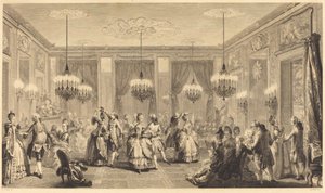 Il ballo mascherato da Antoine Jean Duclos after Augustin de Saint Aubin