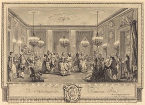 Il ballo in maschera da Antoine Jean Duclos after Augustin de Saint Aubin
