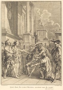 Quoi donc, les vrais Chretiens auraient tant de vertu! da Antoine Jean Duclos after Hubert François Gravelot