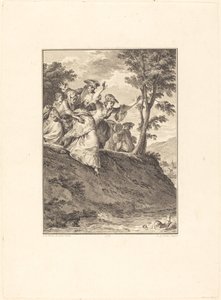 Lei si lancia dopo di lui da Antoine Jean Duclos after Jean Michel Moreau