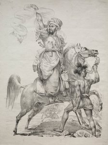 Un capo mamelucco a cavallo che chiede aiuto, 1817 da Antoine Jean Gros
