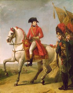 Napoleone Bonaparte (1769-1821) Primo Console, rivede le sue truppe dopo la battaglia di Marengo, 1802-03