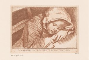 Ragazza addormentata da Antoine Joseph Dezallier d
