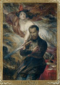 Auguste Blanqui, giornalista e rivoluzionario, membro della Comune del 1871 ... (dipinto su tela)