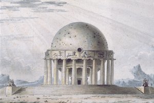 Progetto per una casa per un cosmopolita, 1783 (dettaglio) da Antoine Laurent Thomas Vaudoyer