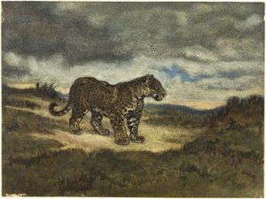 Giaguaro in piedi da Antoine Louis Barye