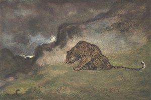 Leopardo che osserva un serpente, 1810-75 da Antoine Louis Barye