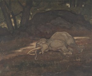 Elefante che dorme, 1810-75 da Antoine Louis Barye