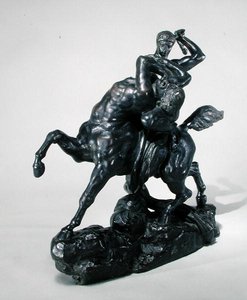 Teseo combatte il centauro Bienor (vista frontale) da Antoine Louis Barye